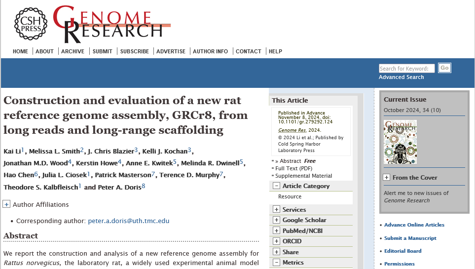 New GRCr8 genome reference